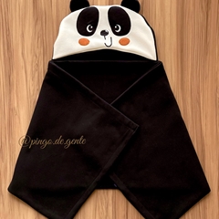 Cobertor Microfibra com capuz Panda Balthazar