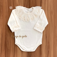 Body Algodão Egípcio Golinha e Punhos Renda
