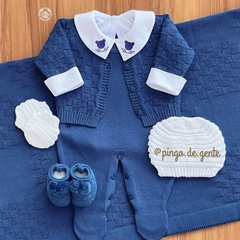 Saída Maternidade Tricot 4 Peças Tijolinho
