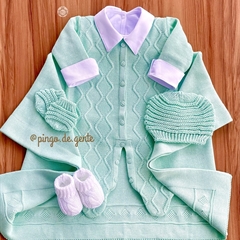 Saída Maternidade Tricot 3 Peças Escócia