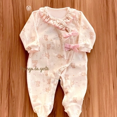 Macacão Plush Babadinhos Bordado Fofinho Bumbum Coelhinha Mimi