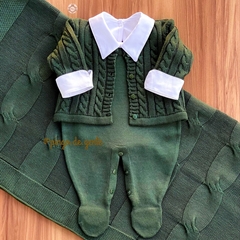 Saída Maternidade Tricot 4 Peças Tranças