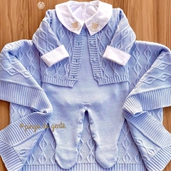 Saída Maternidade Tricot 4 Peças Tressê