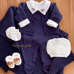 Saída Maternidade Tricot 4 Peças Colméia