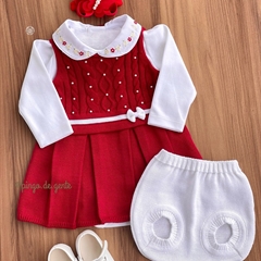 Vestido Tricot Bordado com Calcinha Charlotte