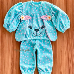 Conjunto Blusa e Calça Soft Bordado Fofinho Cachorrinha Pippa