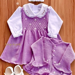 Vestido Tricot Bordado Com Body Golinha Chloé