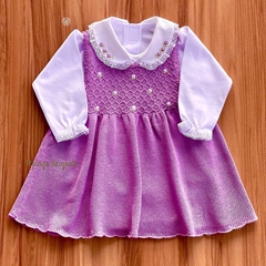 Vestido Tricot Bordado Com Body Golinha Chloé