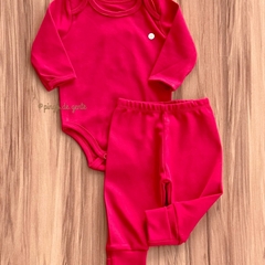 Conjunto Body e Calça Básico Algodão Egípcio