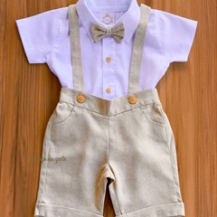 Conjunto Camisa Body e Bermuda Linho Salvatore
