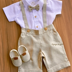 Conjunto Camisa Body e Bermuda Linho Salvatore
