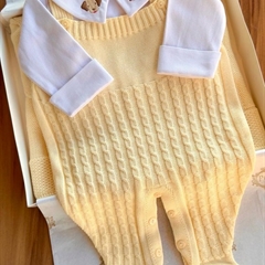 Saída Maternidade Tricot 3 Peças Mini Trancinhas