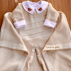 Saída Maternidade Tricot 3 Peças Waffle